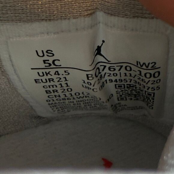 Jordan 4 Retro ‘White Oreo’ (TD) Size 5C - Picture 10 of 10